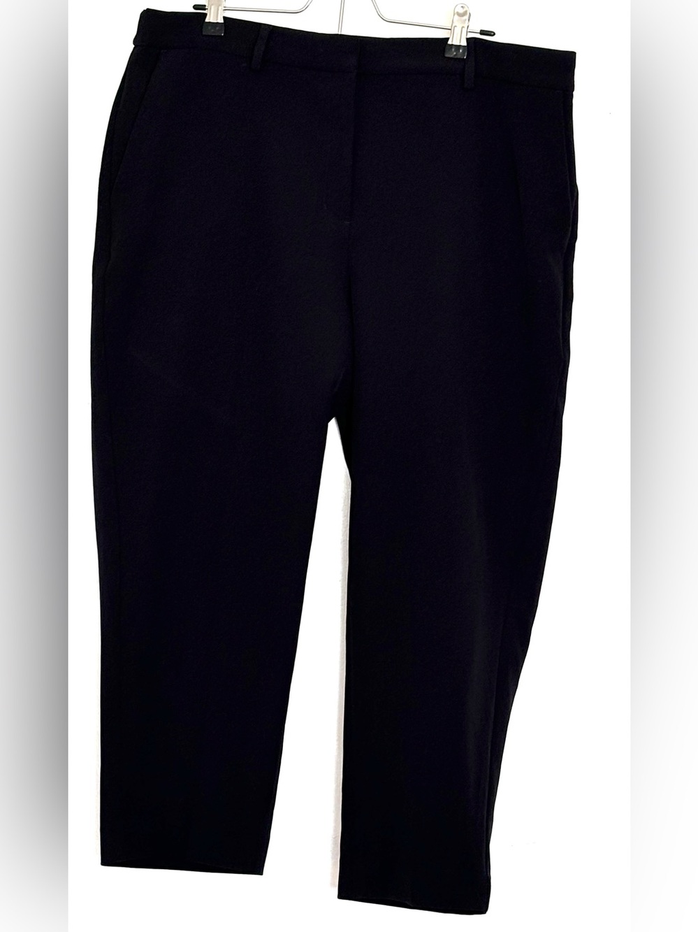 Express Editor Straight Ankle Mid-Rise Pants Black Size 14 Short - Picture 2 of 6